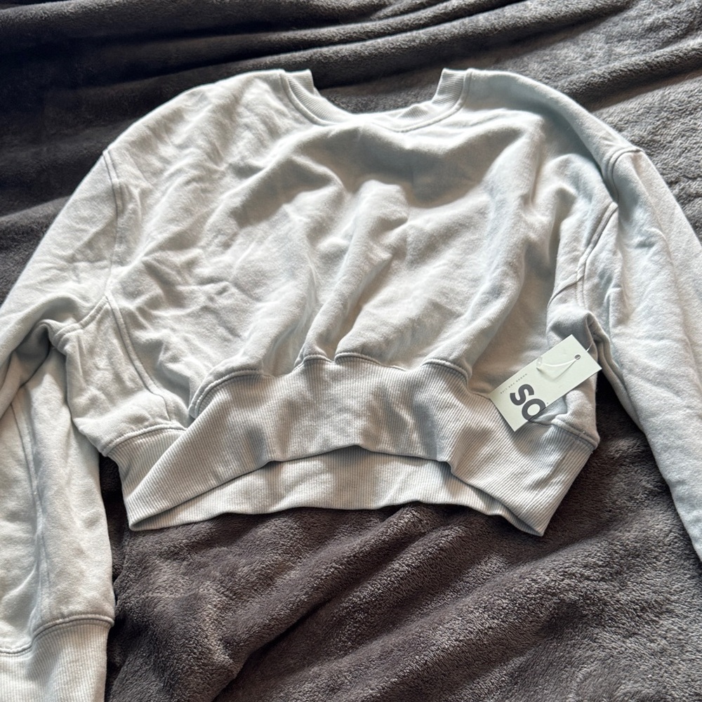 Light blue Cropped Sweatshirt